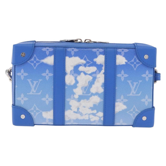 LOUIS VUITTON Monogram Clouds Soft Trunk Wallet Bag Blue M45432 LV Auth 195901M