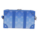 LOUIS VUITTON Monogram Clouds Soft Trunk Wallet Bag Blue M45432 LV Auth 195901M-2