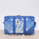 LOUIS VUITTON Monogram Clouds Soft Trunk Wallet Bag Blue M45432 LV Auth 195901M-12