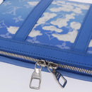 LOUIS VUITTON Monogram Clouds Soft Trunk Wallet Bag Blue M45432 LV Auth 195901M-8