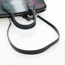 LOUIS VUITTON City Steamer MM Hand Bag Leather Black Silver LV Auth 195902SM-9
