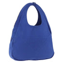 PRADA Shoulder Bag Canvas Blue Silver Auth 195903A-1