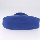 PRADA Shoulder Bag Canvas Blue Silver Auth 195903A-5