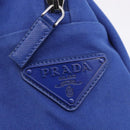 PRADA Shoulder Bag Canvas Blue Silver Auth 195903A-17