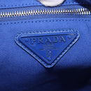 PRADA Shoulder Bag Canvas Blue Silver Auth 195903A-18