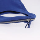 PRADA Shoulder Bag Canvas Blue Silver Auth 195903A-7