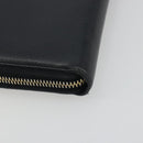 SAINT LAURENT Cassandra Long Wallet Leather Black Gold Auth 195906A-16