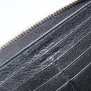 SAINT LAURENT Cassandra Long Wallet Leather Black Gold Auth 195906A-10