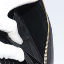 SAINT LAURENT Cassandra Long Wallet Leather Black Gold Auth 195906A-22