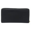 SAINT LAURENT Cassandra Long Wallet Leather Black Gold Auth 195906A-2