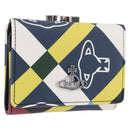 Vivienne Westwood Wallet PVC Canvas Multicolor Silver Auth 195907A-1