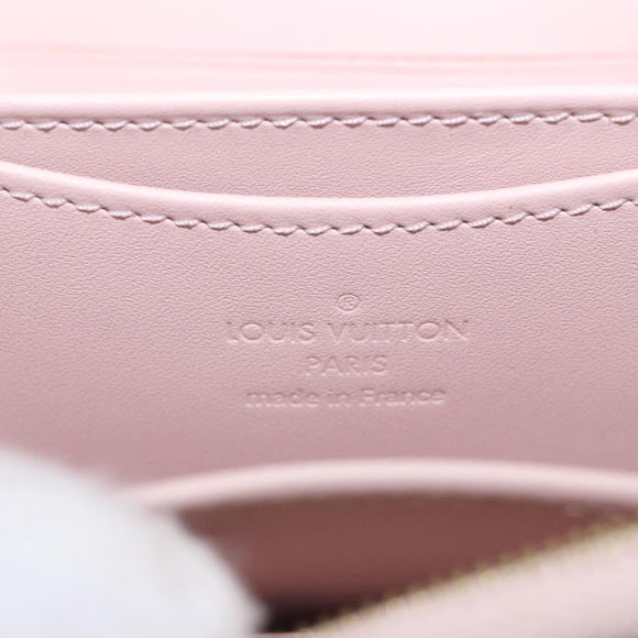 LOUIS VUITTON Vernis Zippy Coin Purse Rose Angelique M90078 LV Auth 195908