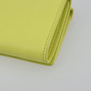 BALENCIAGA Paper Mini Trifold Wallet Leather Yellow Silver 391446 Auth 195909M-16