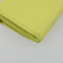 BALENCIAGA Paper Mini Trifold Wallet Leather Yellow Silver 391446 Auth 195909M-17