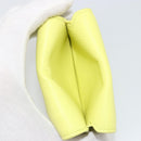 BALENCIAGA Paper Mini Trifold Wallet Leather Yellow Silver 391446 Auth 195909M-19