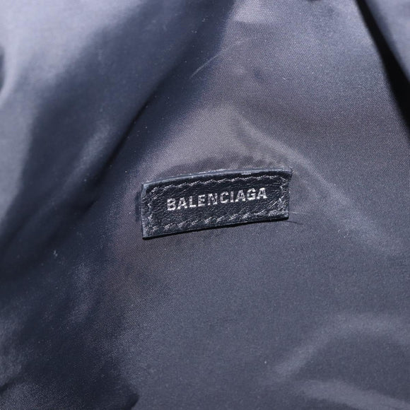 BALENCIAGA Body Bag Canvas Black Auth 195910A