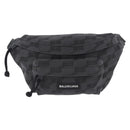 BALENCIAGA Body Bag Canvas Black Auth 195910A-13