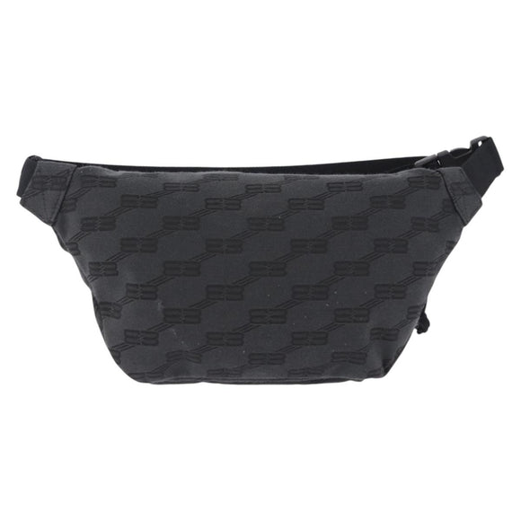 BALENCIAGA Body Bag Canvas Black Auth 195910A