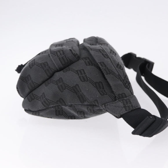 BALENCIAGA Body Bag Canvas Black Auth 195910A