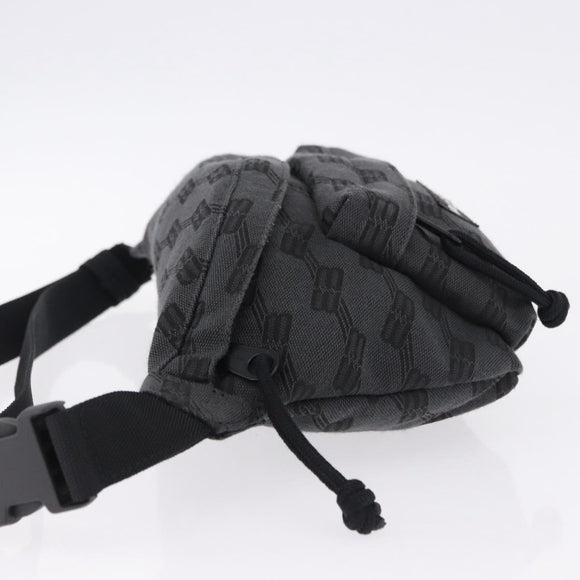 BALENCIAGA Body Bag Canvas Black Auth 195910A