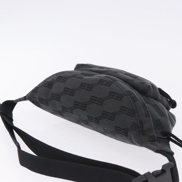 BALENCIAGA Body Bag Canvas Black Auth 195910A