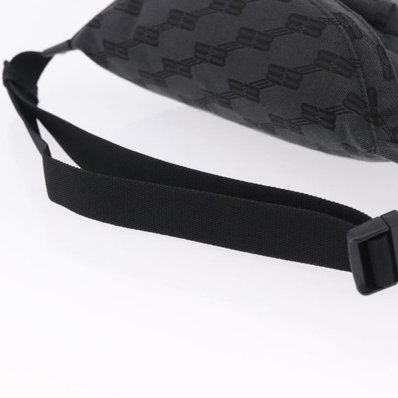 BALENCIAGA Body Bag Canvas Black Auth 195910A