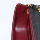 CHANEL V stitch Chain Shoulder Bag Lamb Skin Black Gold CC Auth 195911V-19