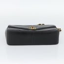 CHANEL V stitch Chain Shoulder Bag Lamb Skin Black Gold CC Auth 195911V-9