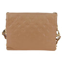 LOUIS VUITTON Monogram Emboss Kussan PM Shoulder Bag Taupe M21263 Auth 195912V-3