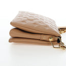 LOUIS VUITTON Monogram Emboss Kussan PM Shoulder Bag Taupe M21263 Auth 195912V-5