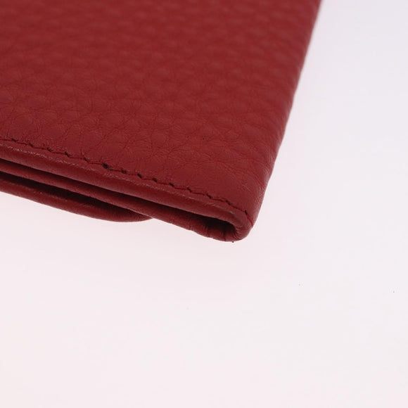 PRADA Key Case Vittero Dino Leather Red Auth 195914A