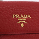 PRADA Key Case Vittero Dino Leather Red Auth 195914A-17