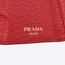 PRADA Key Case Vittero Dino Leather Red Auth 195914A-18