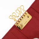 PRADA Key Case Vittero Dino Leather Red Auth 195914A-9
