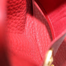 PRADA Key Case Vittero Dino Leather Red Auth 195914A-20