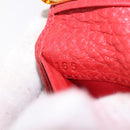 PRADA Key Case Vittero Dino Leather Red Auth 195914A-11