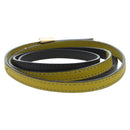 FENDI Bracelet Leather Gray Gold Auth 195915M-3