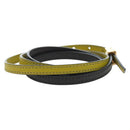 FENDI Bracelet Leather Gray Gold Auth 195915M-5