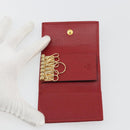 GUCCI GG Marmont Key Case Leather Red Gold 456118 Auth 195916M-14