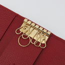 GUCCI GG Marmont Key Case Leather Red Gold 456118 Auth 195916M-16