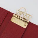 GUCCI GG Marmont Key Case Leather Red Gold 456118 Auth 195916M-17