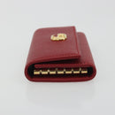 GUCCI GG Marmont Key Case Leather Red Gold 456118 Auth 195916M-5