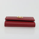 GUCCI GG Marmont Key Case Leather Red Gold 456118 Auth 195916M-7