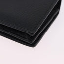 GUCCI GG Marmont Bifold Wallet Leather Black Gold 456126 Auth 195918A-16