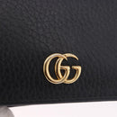 GUCCI GG Marmont Bifold Wallet Leather Black Gold 456126 Auth 195918A-17