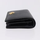 GUCCI GG Marmont Bifold Wallet Leather Black Gold 456126 Auth 195918A-3