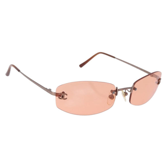 CHANEL Sunglasses COCO Mark Brown CC Auth 195920V