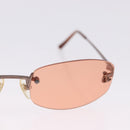 CHANEL Sunglasses COCO Mark Brown CC Auth 195920V-4
