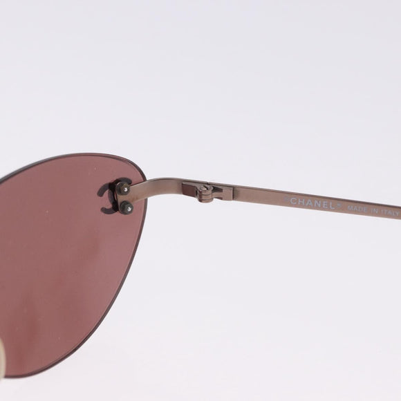 CHANEL Sunglasses COCO Mark Brown CC Auth 195921V