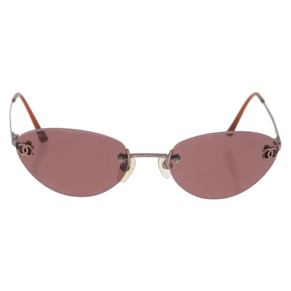 CHANEL Sunglasses COCO Mark Brown CC Auth 195921V